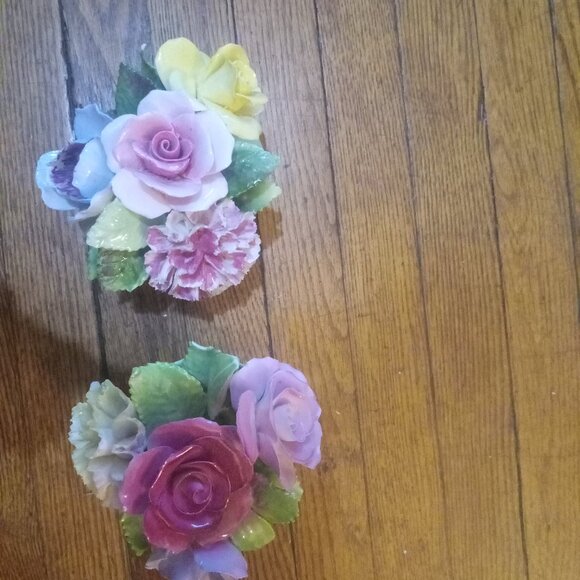 Antique fine Bone China BOUQUET 💐 POTTERY SCULPTURE! ENGLISH - Picture 11 of 14